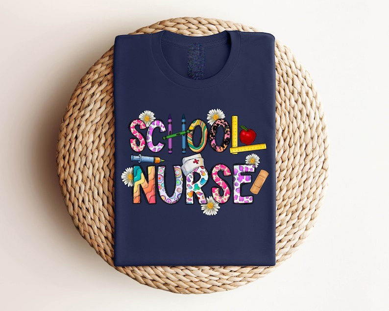 School Nurse Shirt Nurse TShirt School Shirts For Nurse Cute School Nurse Shi... - Picture 2 of 14