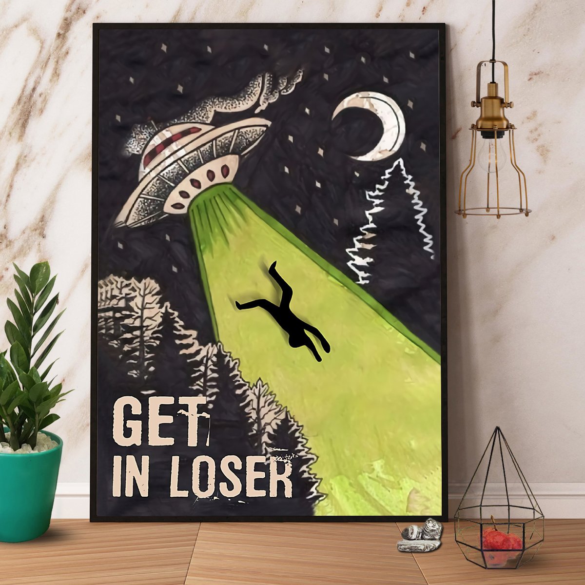 Spaceship Get In Loser Paper Poster No Frame Matte Wall Art Decor