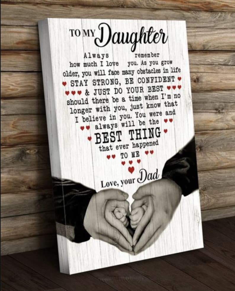 Special Gift For Your Daughter From Dad Just Do Your Best To My Daughter Canv... - Picture 2 of 11