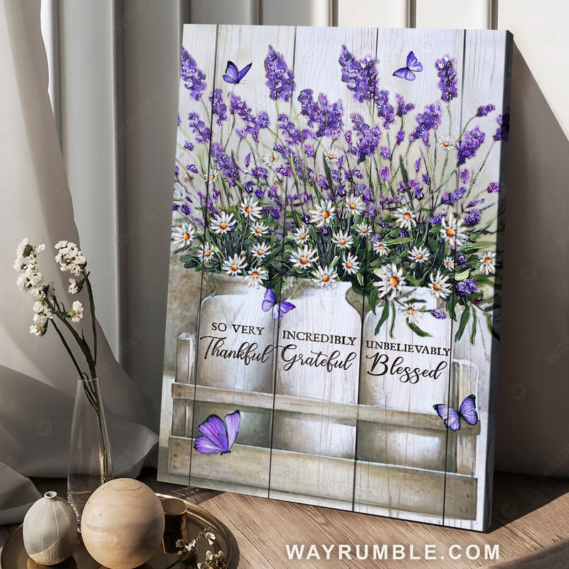 Stunning lavender, Small daisy, Purple butterfly, So very thankful – Jesus Po…