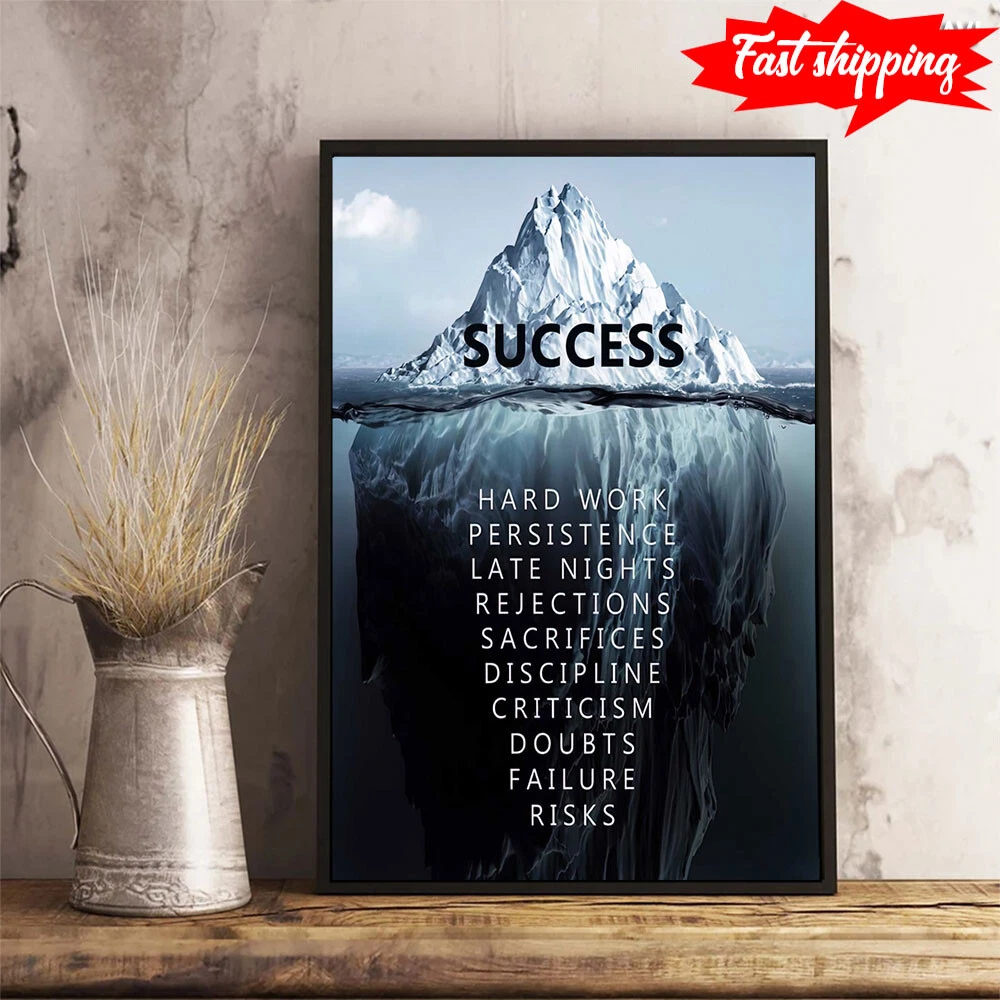 Success Motivational Iceberg Success Success Hard Work Persistence Late Nights