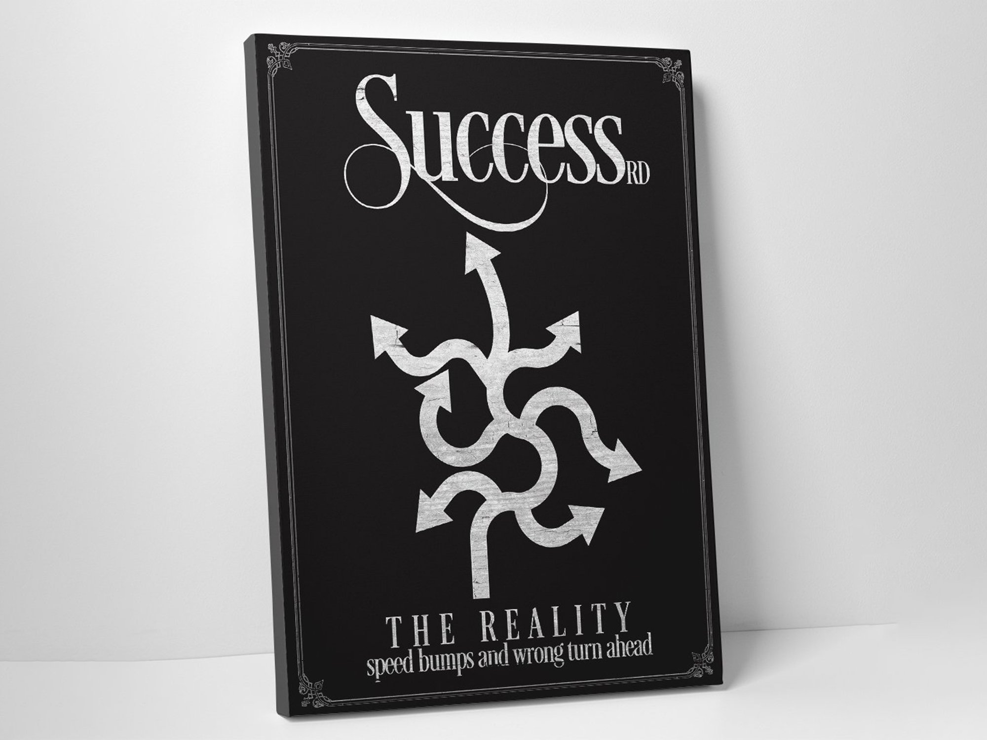 Success, The Reality Poster, Canvas Home Office Decor Art - Picture 2 of 11