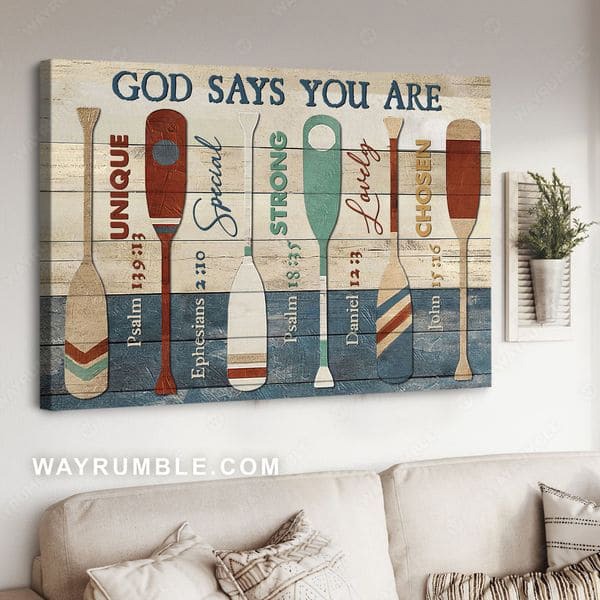 Summer Gift, God Says You Are Unique Special Lovely Precious Strong Chosen