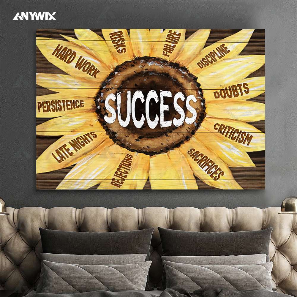 Top 3 Beautiful Sunflower Wall Art On Rustic Wood Canvas For Office Decor - Picture 2 of 11