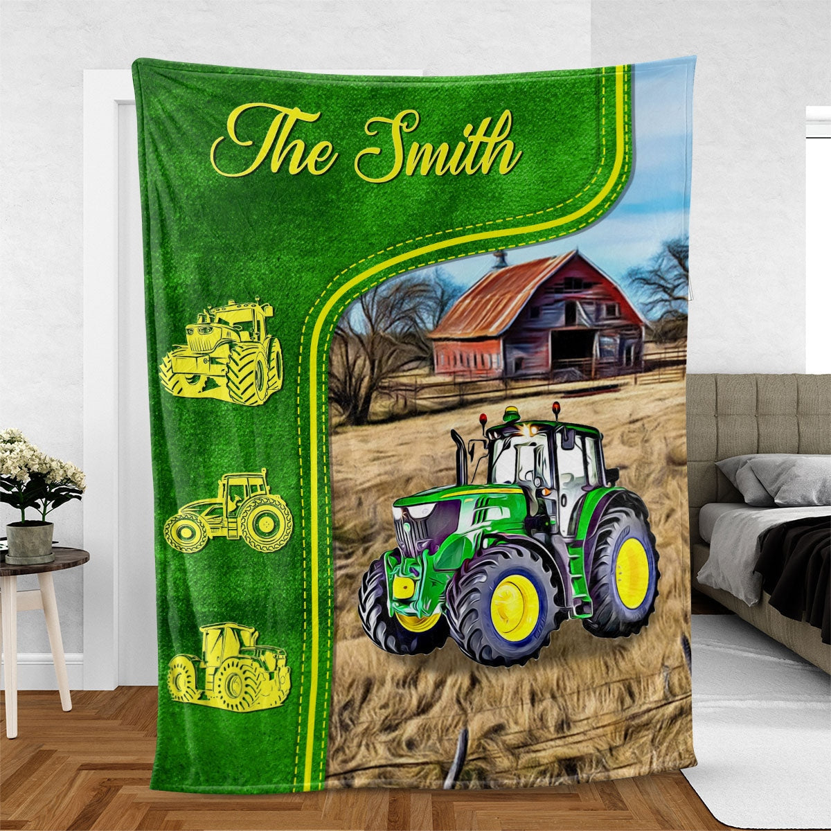 Tractor - Farmhouse Personalized Blanket, Gift For Farmer_3664 - Picture 2 of 12