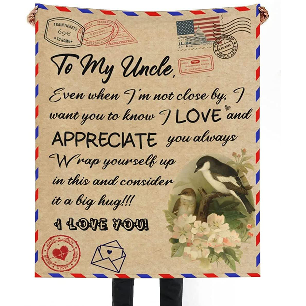 Uncle Gifts Throw Blanket Ultra-Soft Micro Fleece Blankets Birthday for Bed C... - Imagen 2 de 12