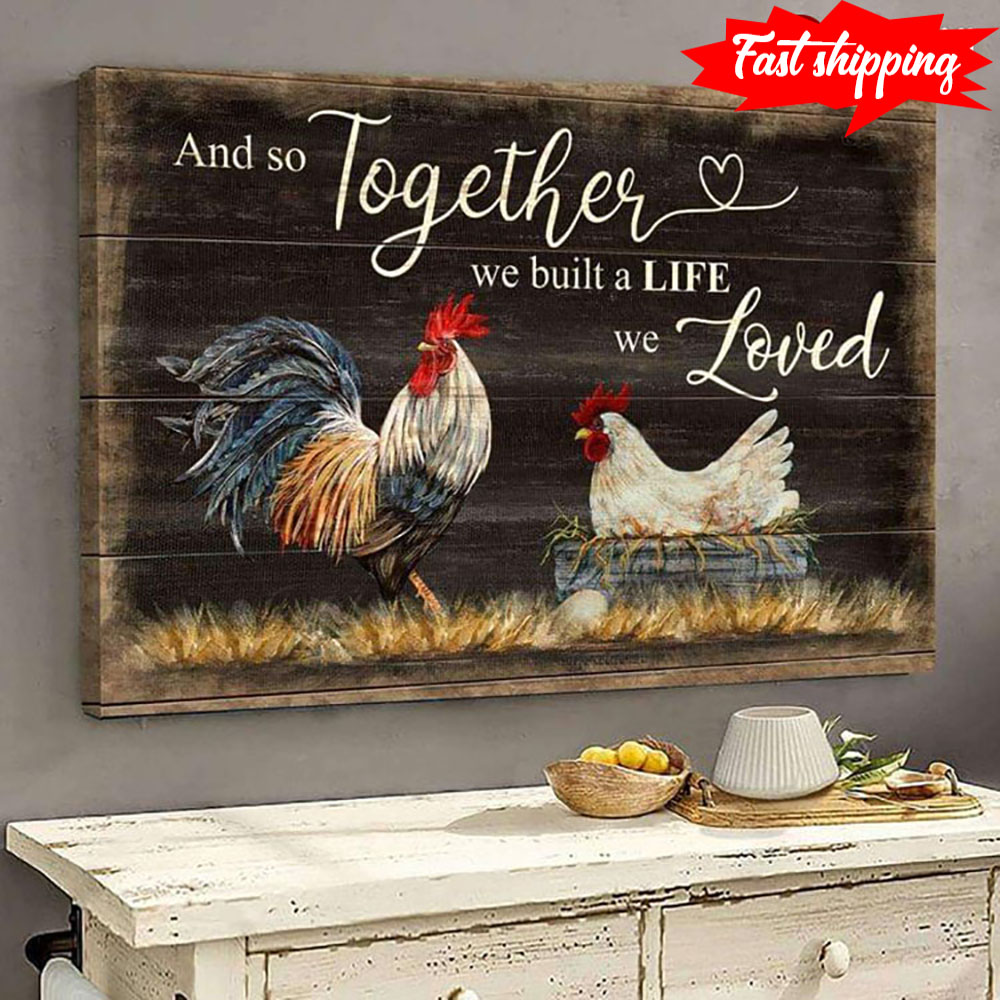 Vintage Couple Of Chickens On Farm And So Together We Built A Life We Loved