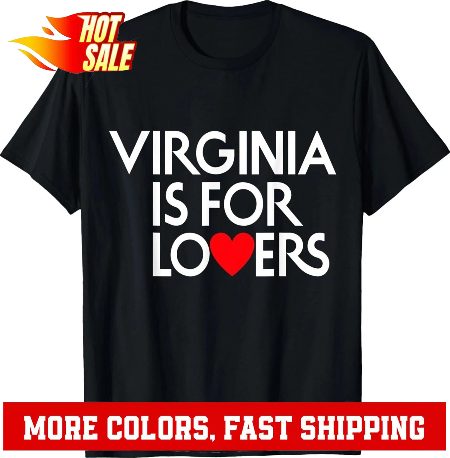 Vintage Virginia Is For The Lovers T-Shirt , Unisex Tee - Picture 2 of 20