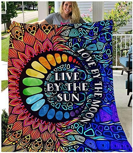 Wecco Hippie Live by The Sun Blanket Blanket for Kids, Adults, Teen. Great Gi... - Picture 2 of 12