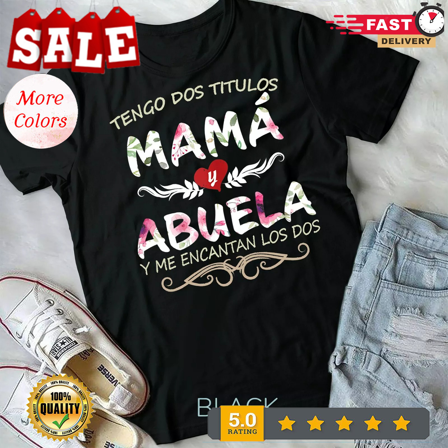Womens Camisa Para Mama y Abuela Blusa para Dia de Madres Unisex Form T-shirt
