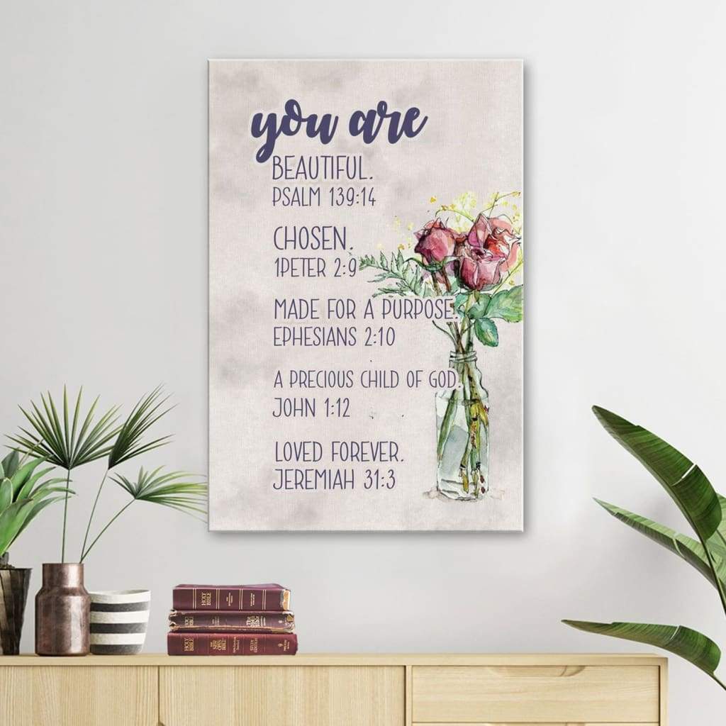 Du bist wer Gott sagt du bist Bibelvers Wandbild Poster, Leinwand - Bild 2 von 11